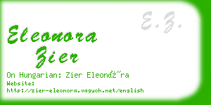 eleonora zier business card